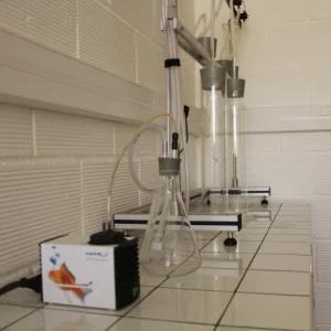 Clay settling bench designed for large quantities (separation in 2L test tubes)